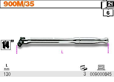 DRŽÁK NA HLAVICE S KLOUBEM DO HLAVIC-MODEL 900M/35 1/4''
