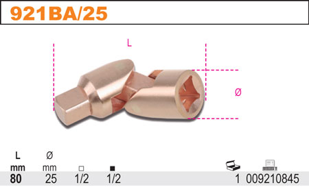KLOUB 1/2'' NEJISKŘÍCÍ-MODEL 921BA/25''