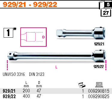 PRODLOUŽENÍ-MODEL 929/22 1'' 400MM''