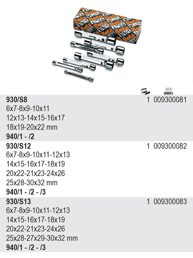 SADA TRUBKOVÝCH KLÍČŮ-MODEL 930 6-22MM 8KS