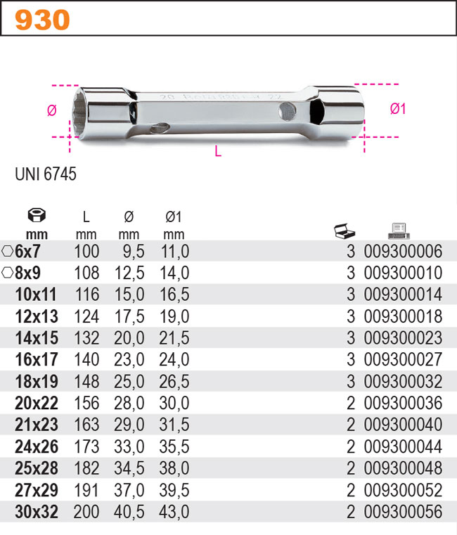TRUBKOVÝ KLÍČ DVANÁCTIHRAN-MODEL 930 14X15MM