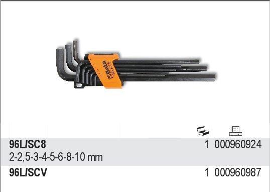 96 L/SC8-INBUS-MODEL 96L/SC8 8 KS 2-10MM, V UCHYTU