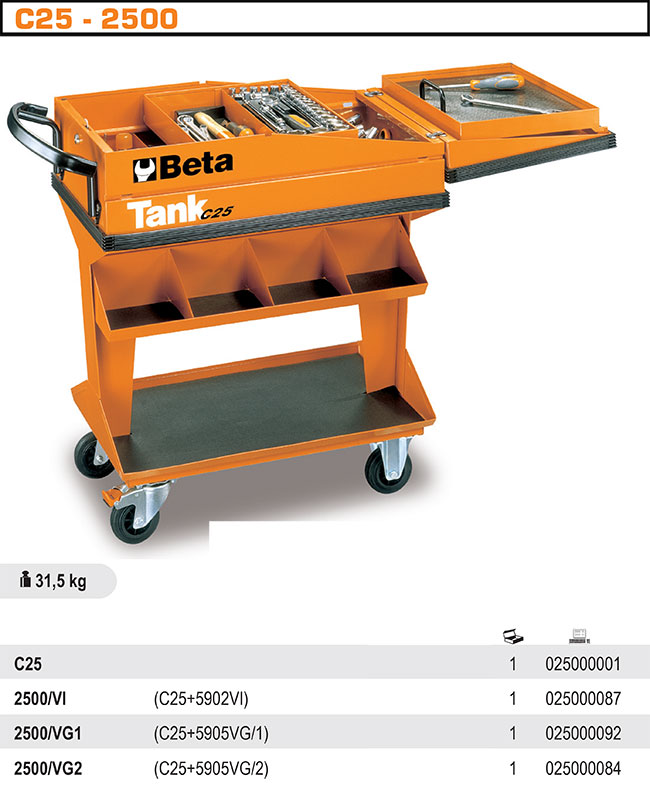VOZÍK SERVISOVÝ -MODEL 2500 C25