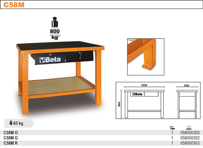 STŮL SERVISNÍ-MODEL 5800 C58M  ORANŽOVÝ