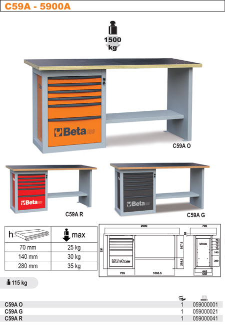 STŮL SERVISNÍ-MODEL 5900 C59A ŠEDÝ