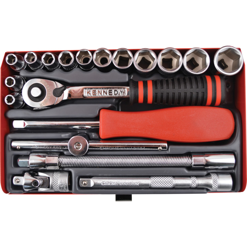 Sada hlavic TS19M 1/4" - metrický - 19.dílná sada KEN5824893K