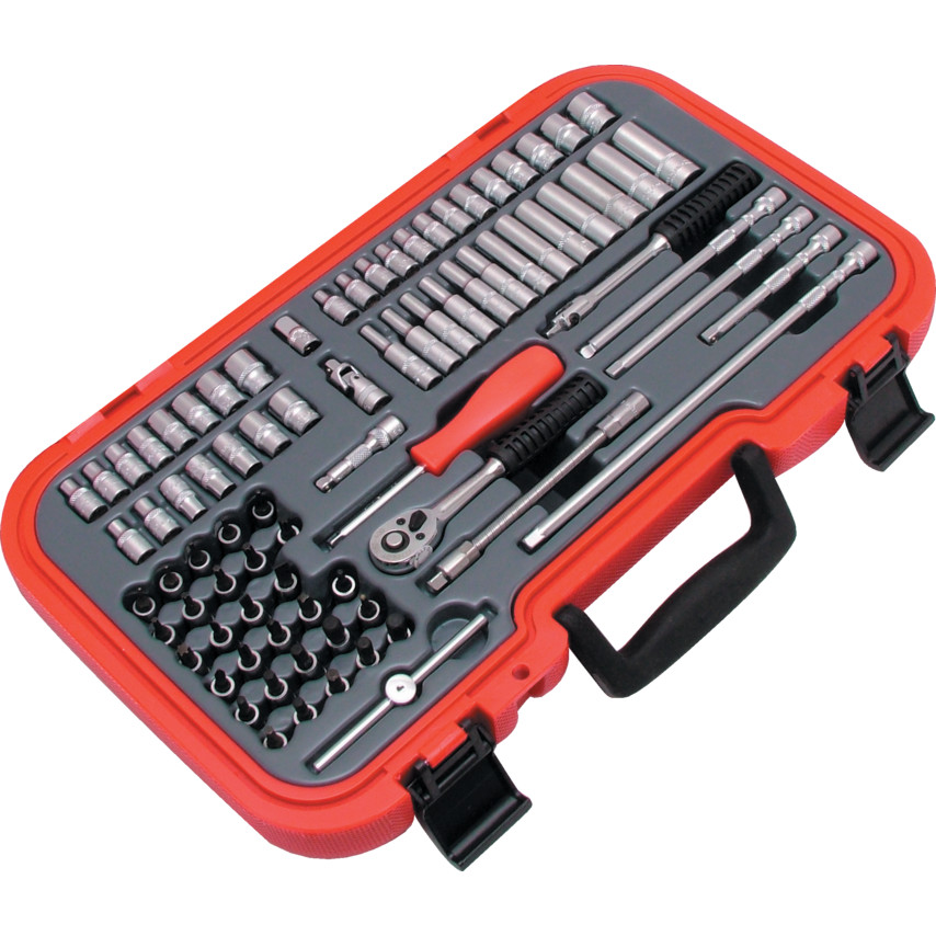 Sada hlavic TSD82MA 1/4" - metrický,palcový, bity- 82.dílná sada
