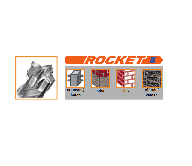 ROCKET5, 16.0x100(160)mm SDS-plus