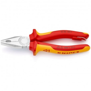KNIPEX 0306180T Kombinované kleště s pojistným okem VDE 1000
