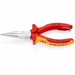 KNIPEX  2506160T  Půlkulaté kleště s břitem a s pojistným okem VDE 1000