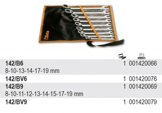 SADA RÁČNOVÝCH KLÍČŮ-MODEL 142/B6 6 KS 8-19 MM, V POUZDŘE