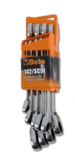 SADA RÁČNOVÝCH KLÍČŮ-MODEL 142/SC9E 9 KS 8-19 MM, V UCHYTU