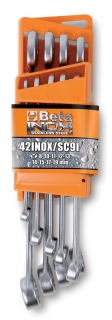 SADA OČKOPLOCHÝCH KLÍČŮ-MODEL 42INOX/SC9 9 KS 8-19 MM