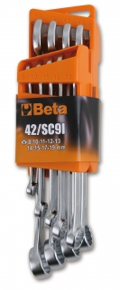 SADA OČKOPLOCHÝCH KLÍČŮ-MODEL 42/SC9I 9 KS 8-19 MM V ÚCHYTU