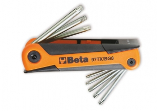 SADA ZÁSTRČNÝCH KLÍČŮ PROFIL TORX, V RUKOJETI-MODEL 97TX/BG8 8 KS