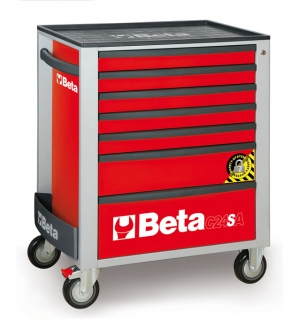 VOZÍK NÁŘAĎOVÝ-MODEL 2400/C24SA-R/7 ŠUPLÍKY ČERVENÁ