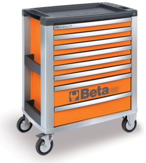 VOZÍK NÁŘAĎOVÝ C39 HLINÍKOVÝ-MODEL 3900 8 ŠUPLÍKY ORANŽOVÝ