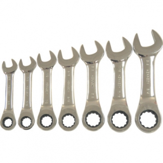 Sada klíčů očkoploché ráčnové krátké - AF 3/8"-3/4" 7.dílná sada KEN5822228K